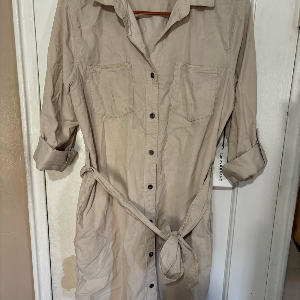 Lucky Brand Khaki Shirt Dress